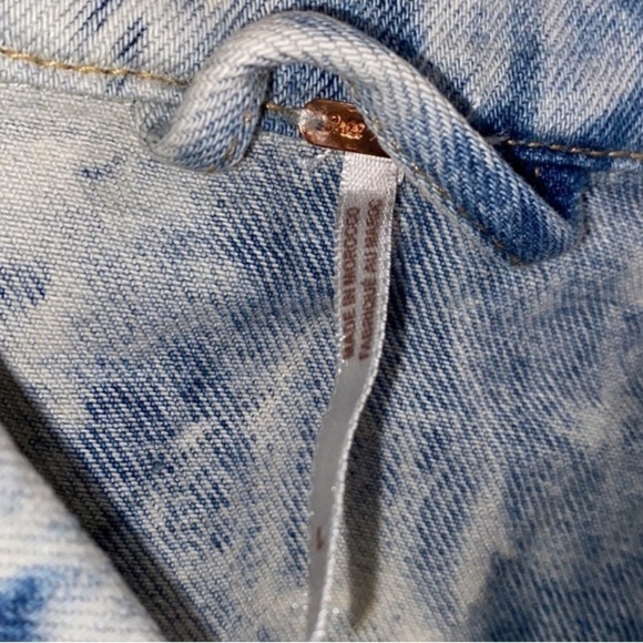 Free People jacket jean denim‎ large NWT Jones tie dye trucker style - Picture 3 of 10